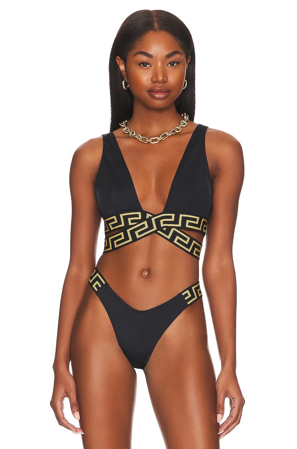 

Топ бикини VERSACE Vita Eco, черный