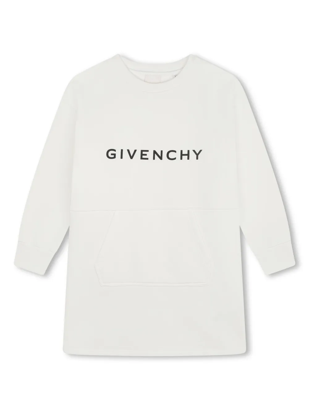 

Платье из джерси с круглым вырезом Givenchy Kids, белый