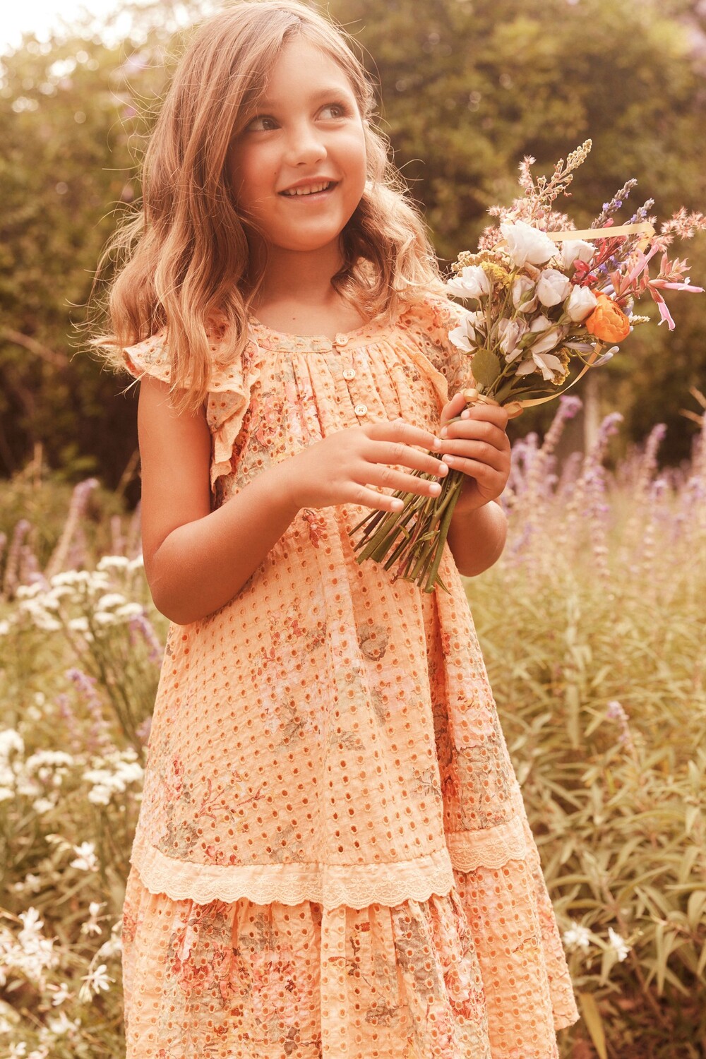 

Платье миди Rosemore с вышивкой Laura Ashley, оранжевый