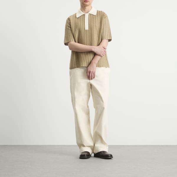 Хлопковая двухцветная поло с сетчатой строчкой Jil Sander, Deer — фото 4