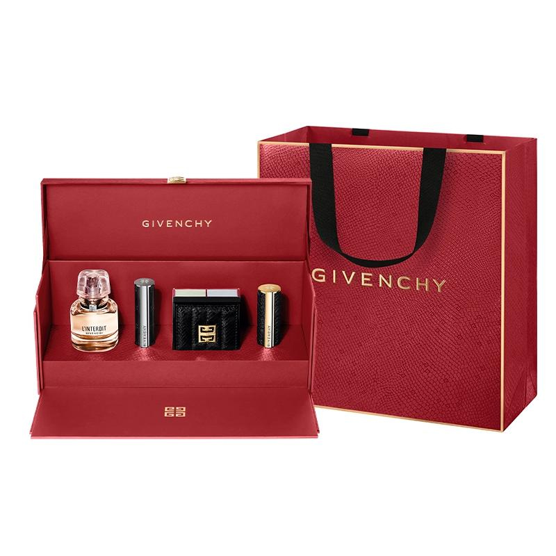 

Givenchy Новогодний лимитированный набор макияжа Red Fortune Gilded Heart Without Tabois с легкой растушевкой, 4 предмета