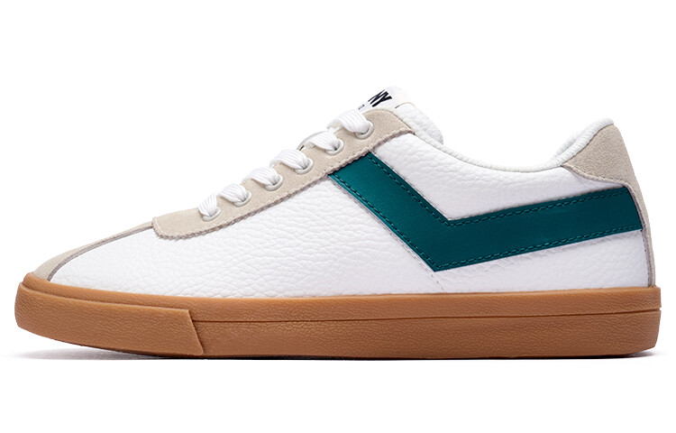 

Кроссовки PONY Skateboarding Shoes Unisex Low-top White/beige/green, белый/бежевый/зеленый