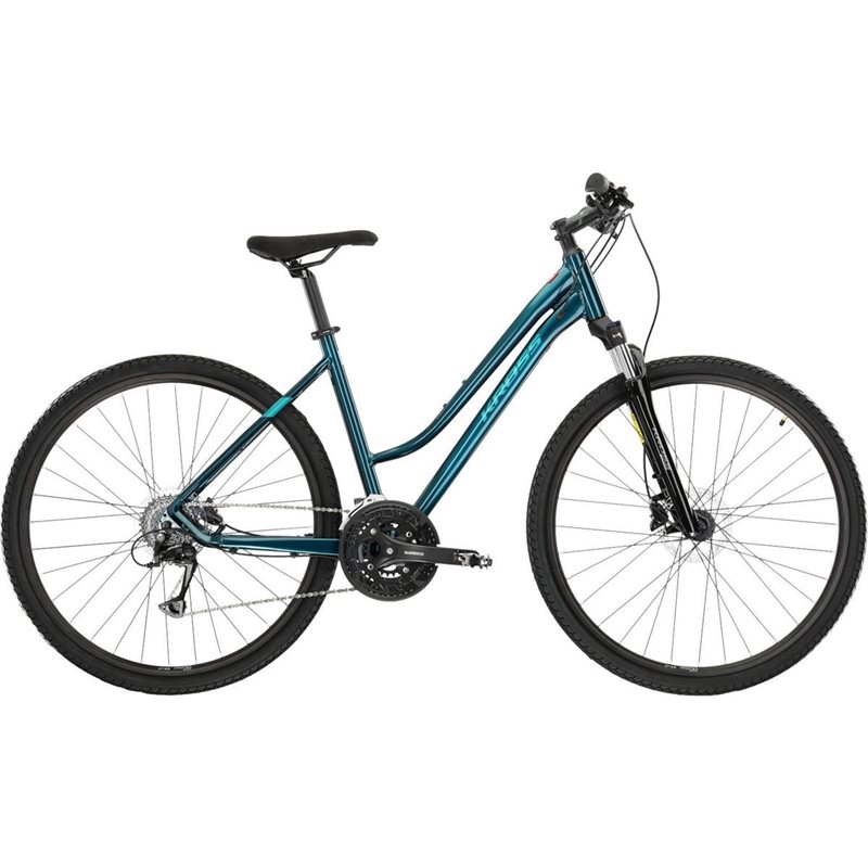 

Женский гибридный велосипед Kross Evado 5.0 Lady Turquise/Green 28