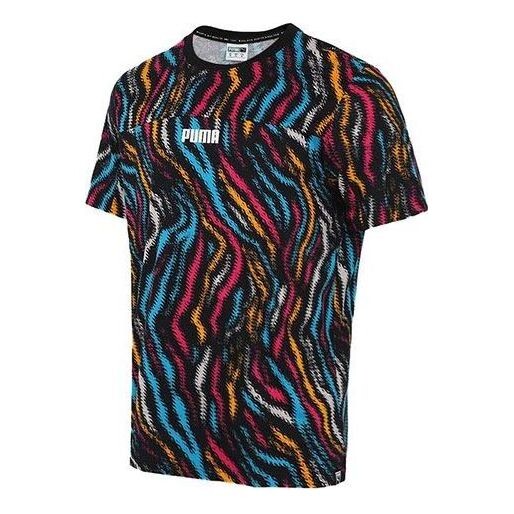 

Футболка wild pack aop tee 'black' Puma, черный