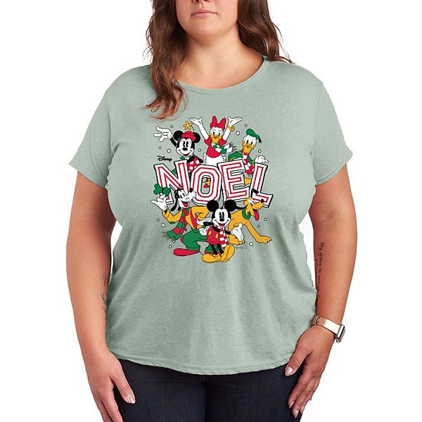 

Футболка Plus size Mickey & Friends Noel Disney, Heather Sea Foam