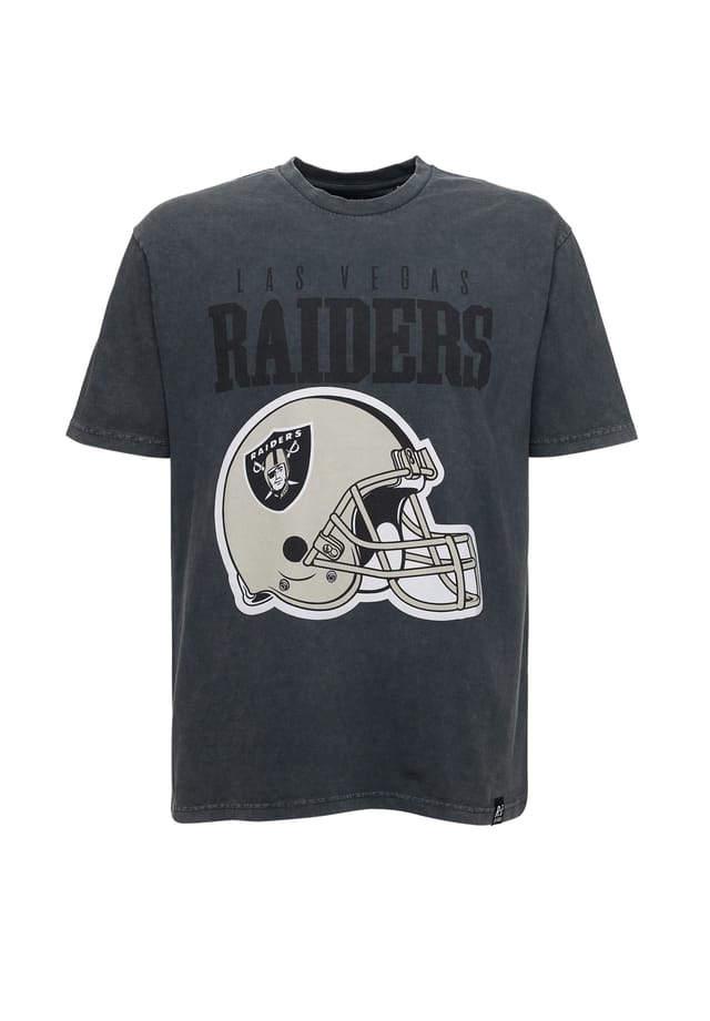 

Футболка со шлемом NFL Raiders свободного покроя Re:Covered, черный