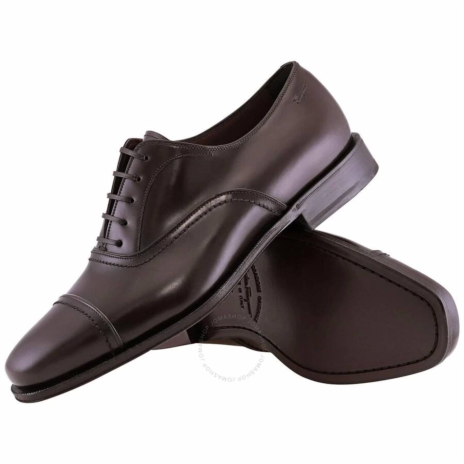 Мужские оксфорды с закрытым носком, фиолетово-коричневые Salvatore Ferragamo, фиолетовый/коричневый — фото 2