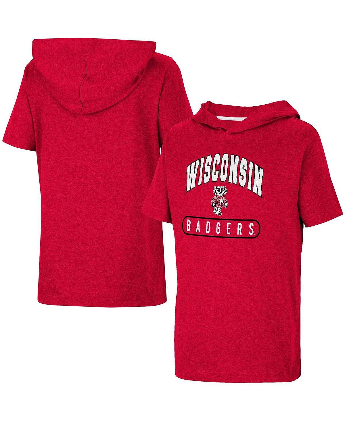 

Футболка с капюшоном Big Boys Heather Red Wisconsin Badgers Varsity Colosseum