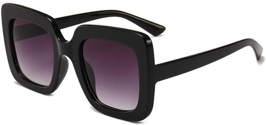 

Солнцезащитные очки в радужной оправе для женщин и мужчин, большие солнцезащитные очки в винтажном стиле, увеличенного размера, черные, с защитой от УФ-излучения generic, Black Black