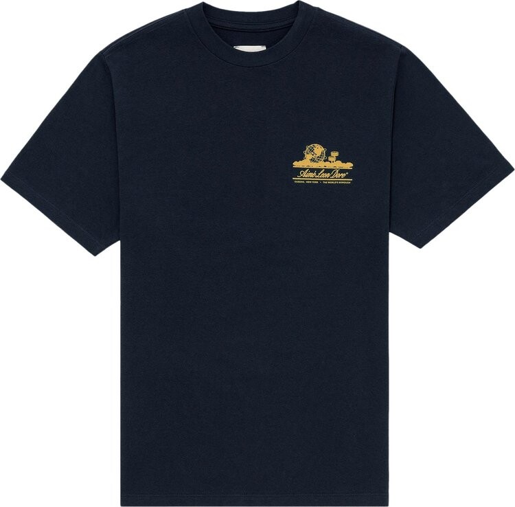 

Футболка Aimé Leon Dore Unisphere Short-Sleeve 'Evening Blue', синий