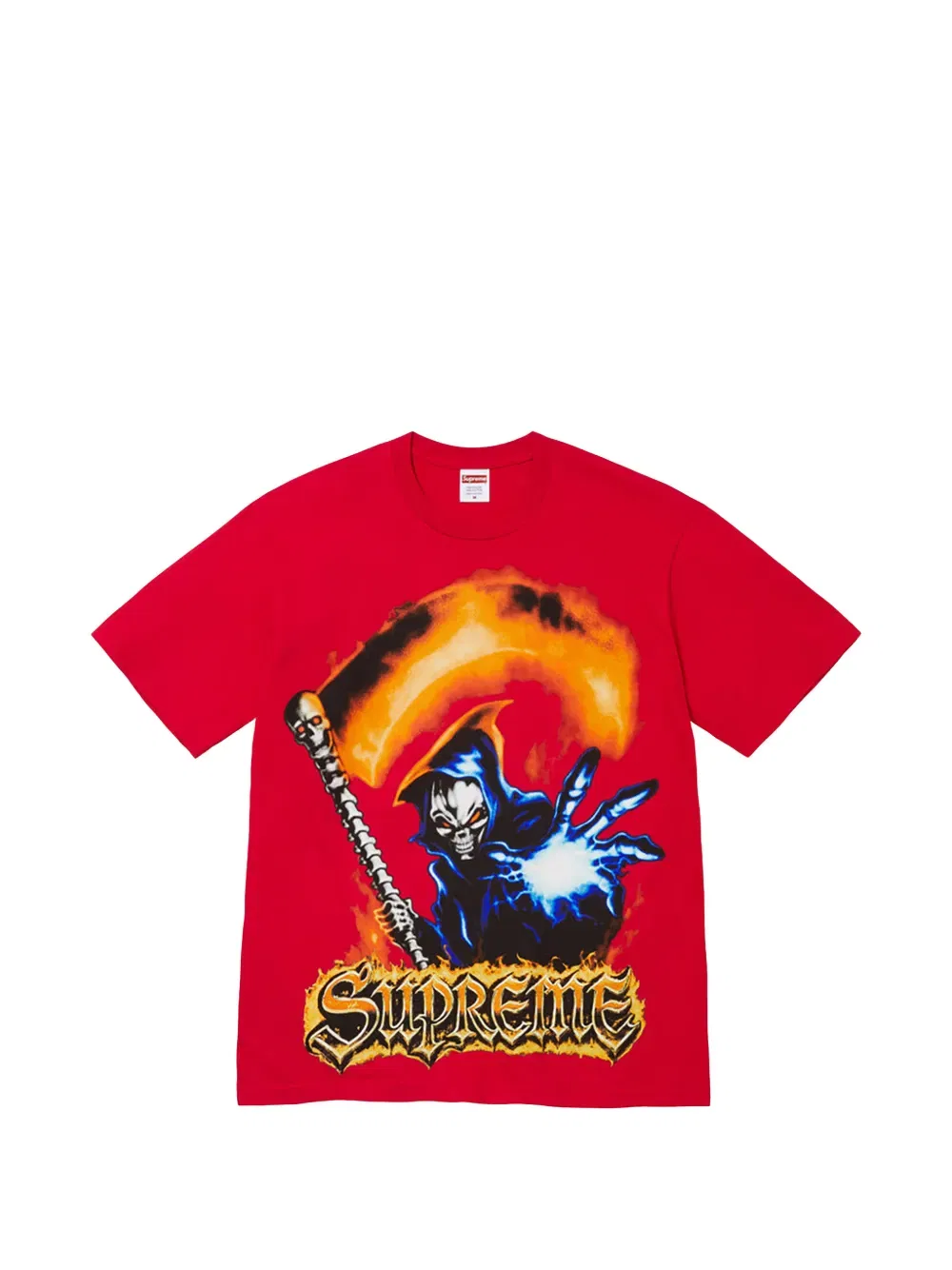 Футболка с изображением Смерти Supreme, красный