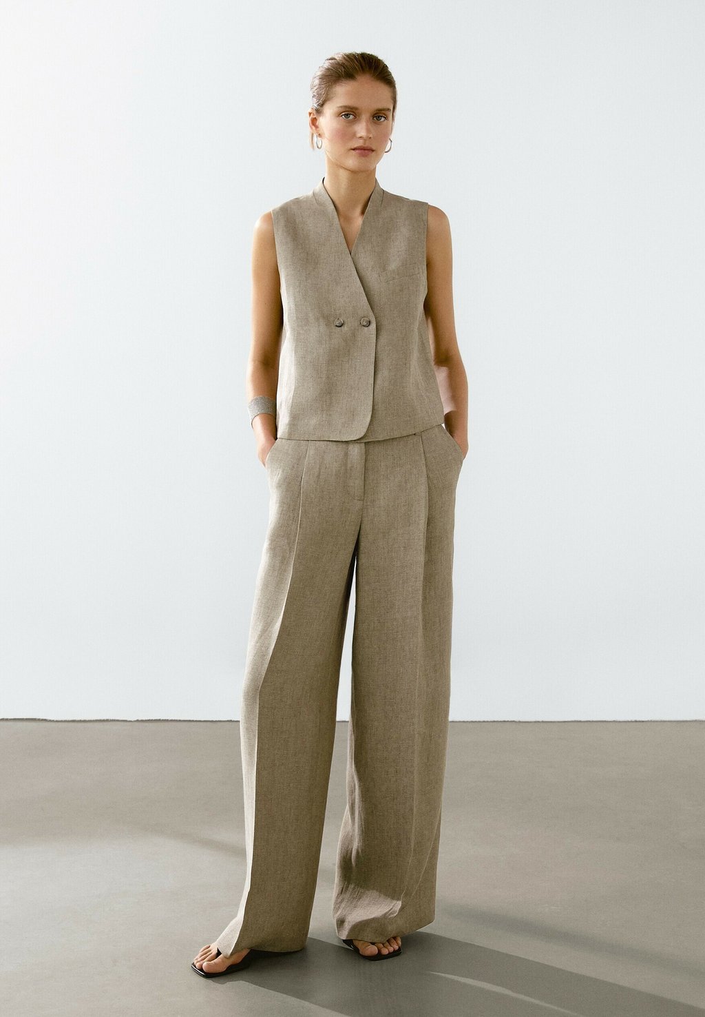 

Брюки DART Massimo Dutti, бежевый