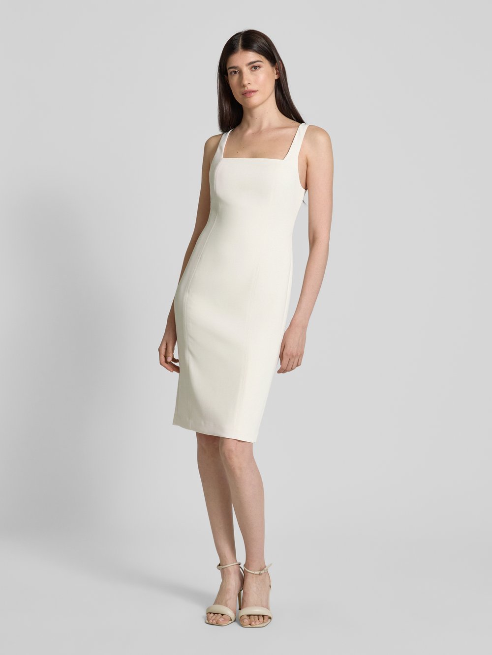 

Коктейльное платье длиной до колена, модель «Ладоня» Lauren Ralph Lauren, экрю