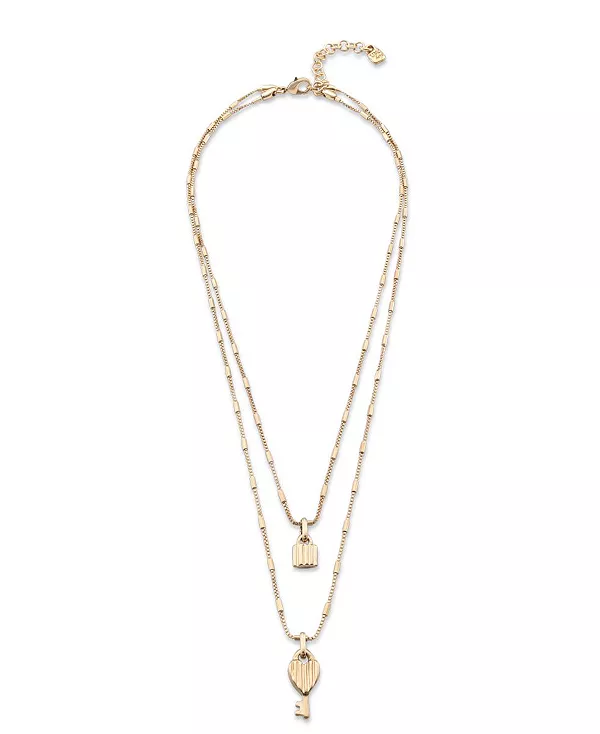 

Ожерелье с подвесками в виде замка и ключа из металлического сплава Unode50, gold