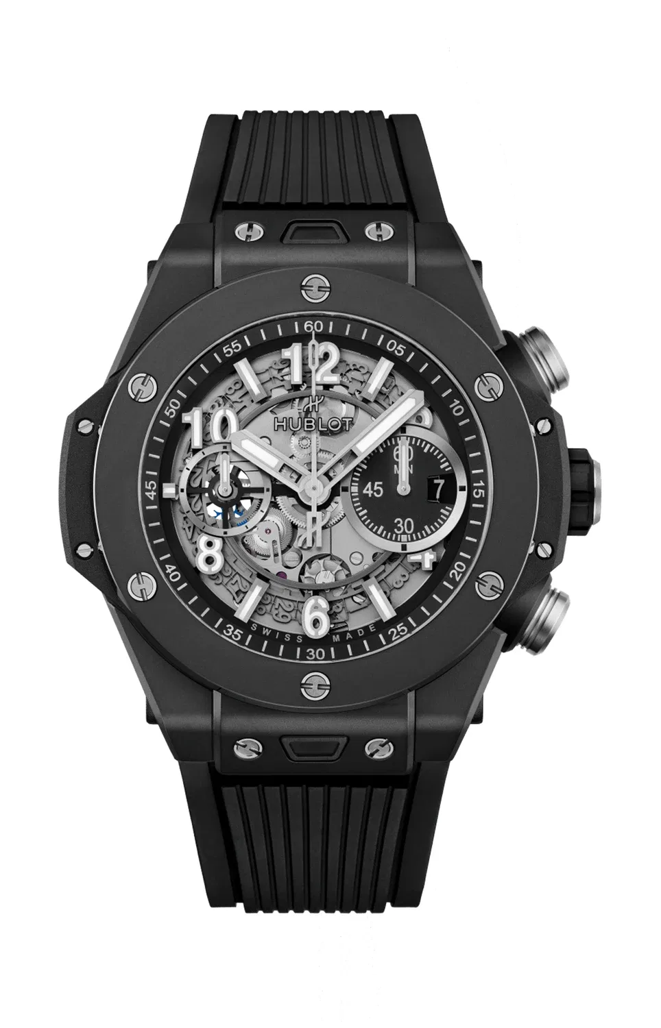 Биг Бэнг Юникo Блэк Мэджик - 421.CI.1170.RX HUBLOT, серебряный