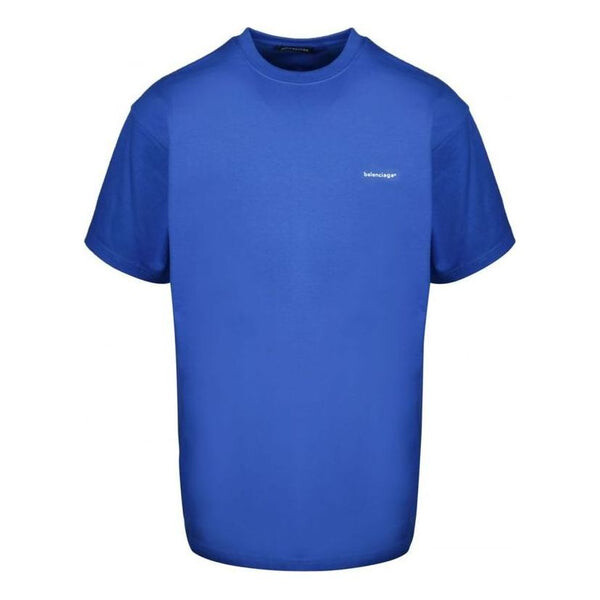 

Футболка small logo print cotton t-shirt 'blue' Balenciaga, синий