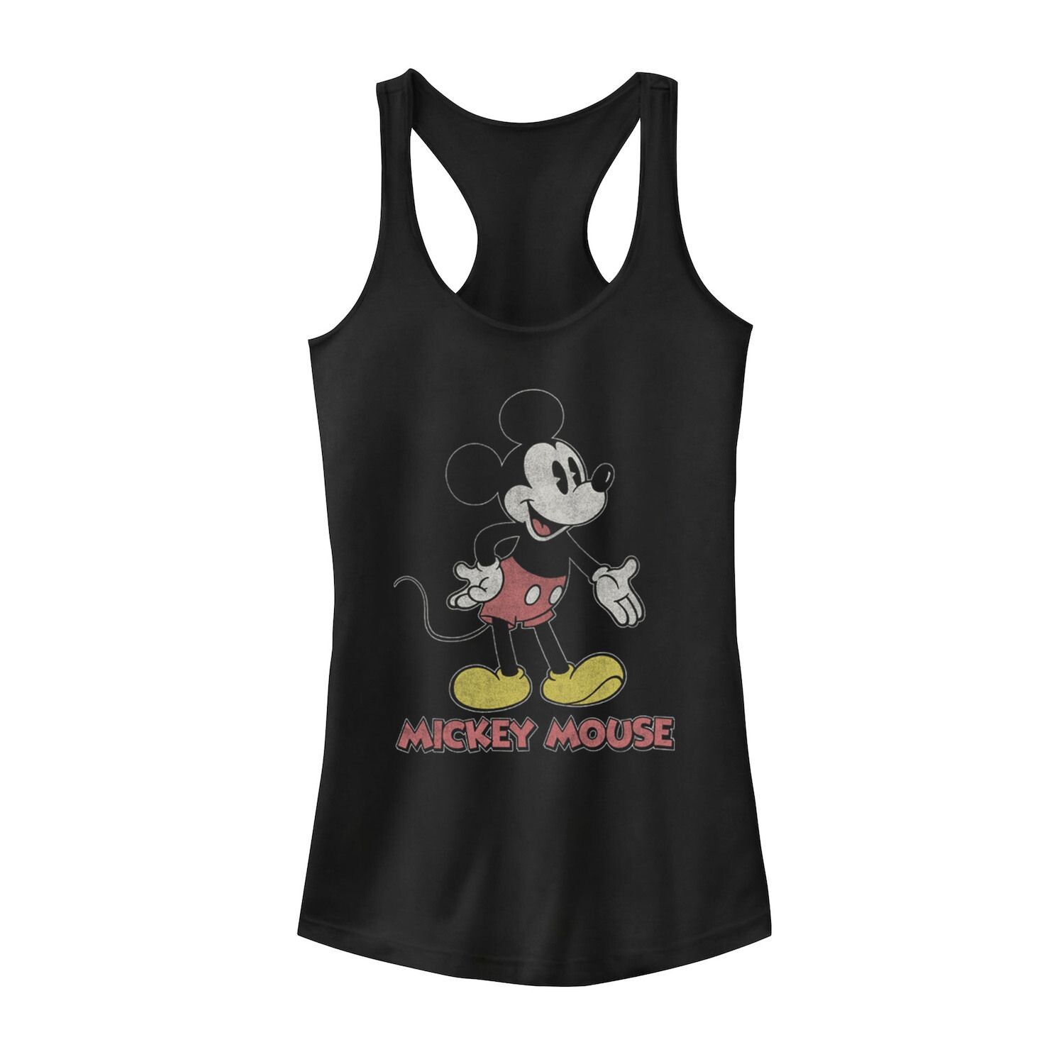

Майка-борцовка с потертым портретом и логотипом Disney's Mickey Mouse Licensed Character