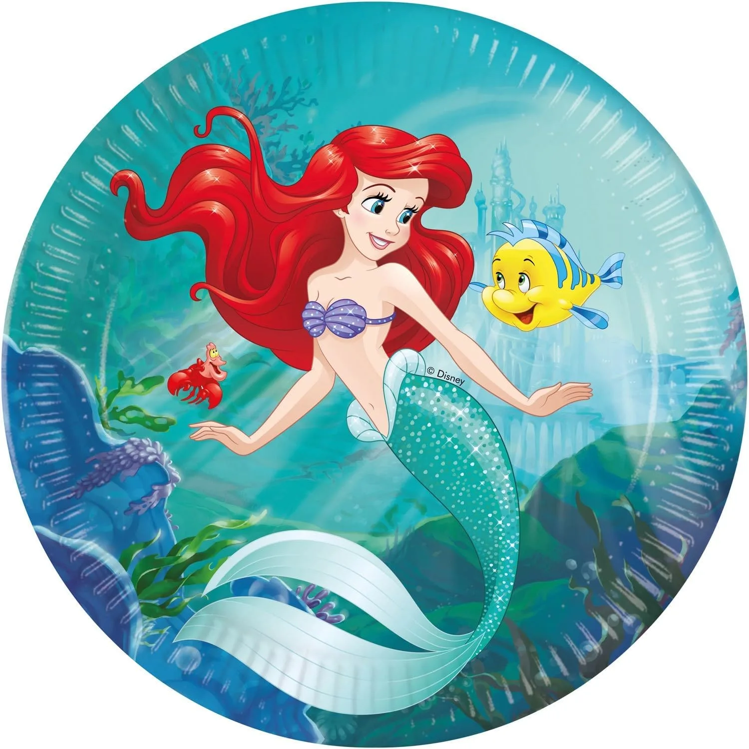 Procos Ariel the Mermaid 8 тарелок 23 см