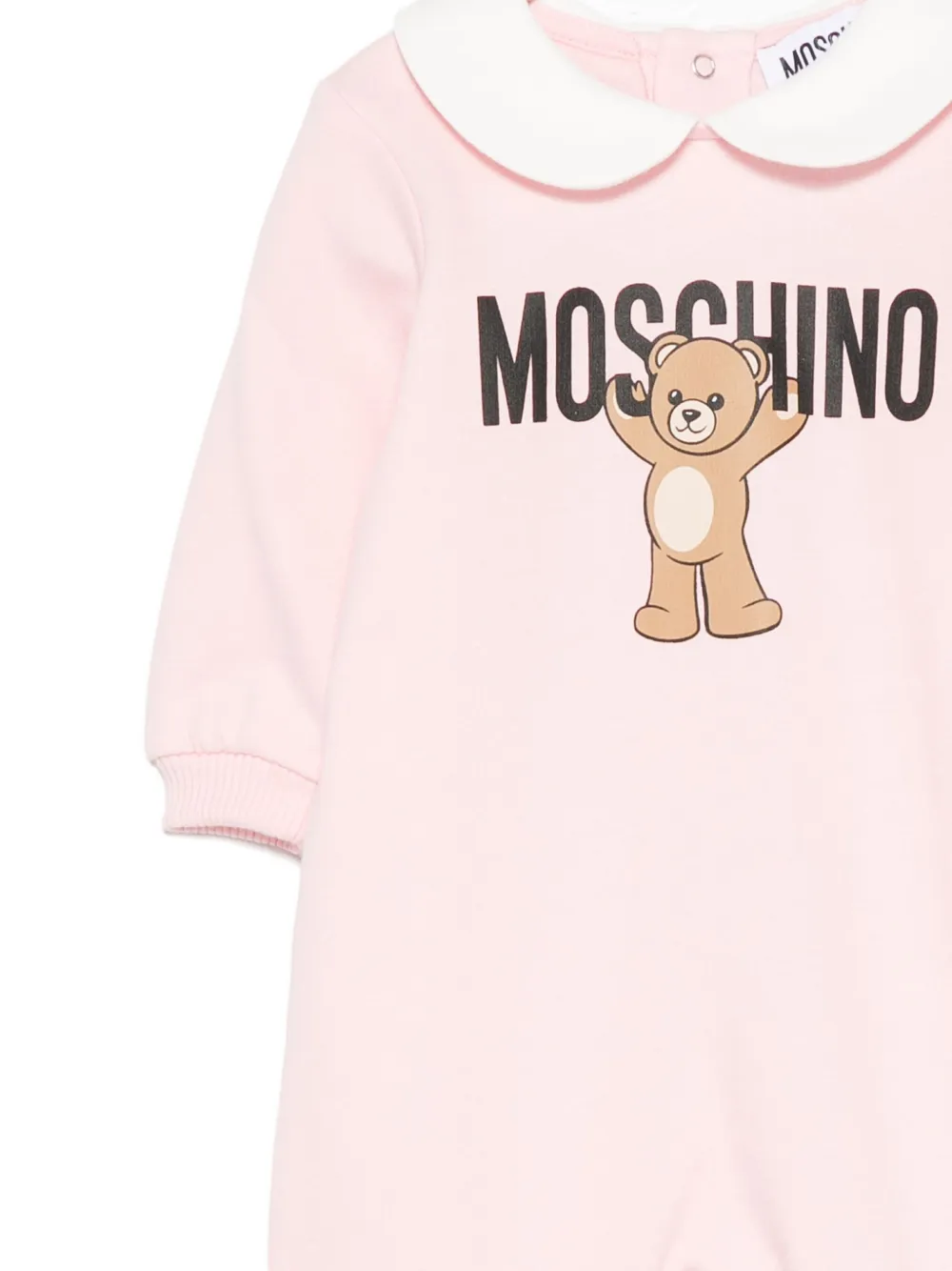 Пижама с воротником Питера Пэна и принтом Тедди Moschino Kids, розовый — фото 3