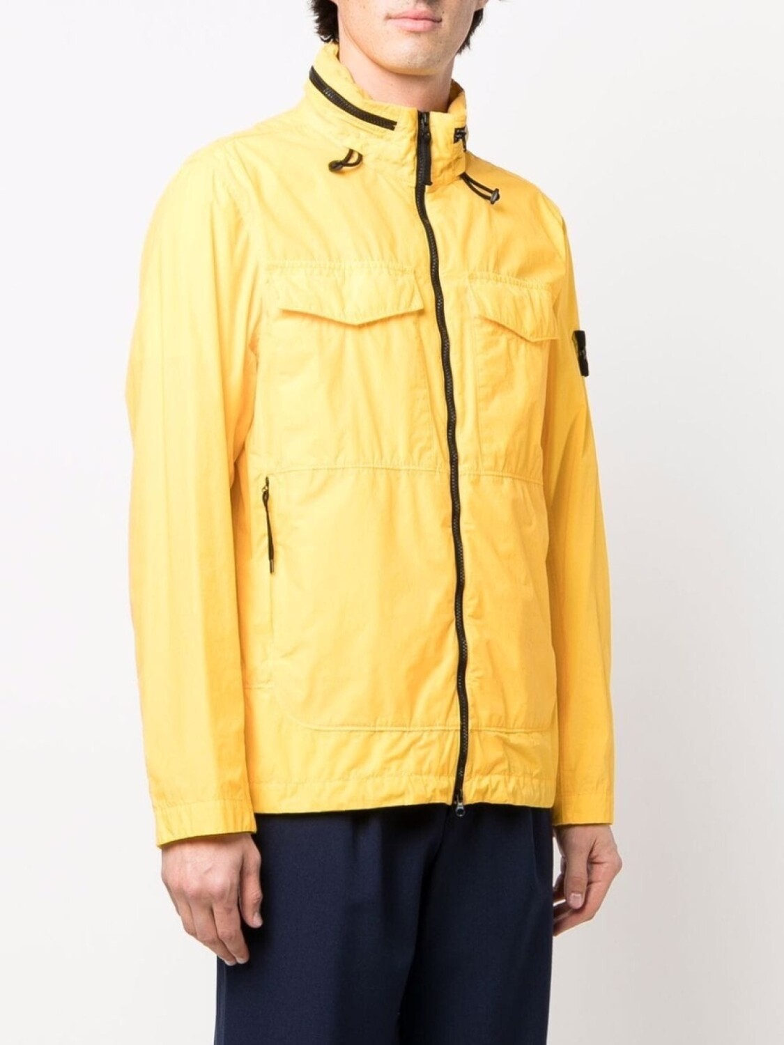 Stone Island куртка на молнии с нашивкой Compass, желтый — фото 3