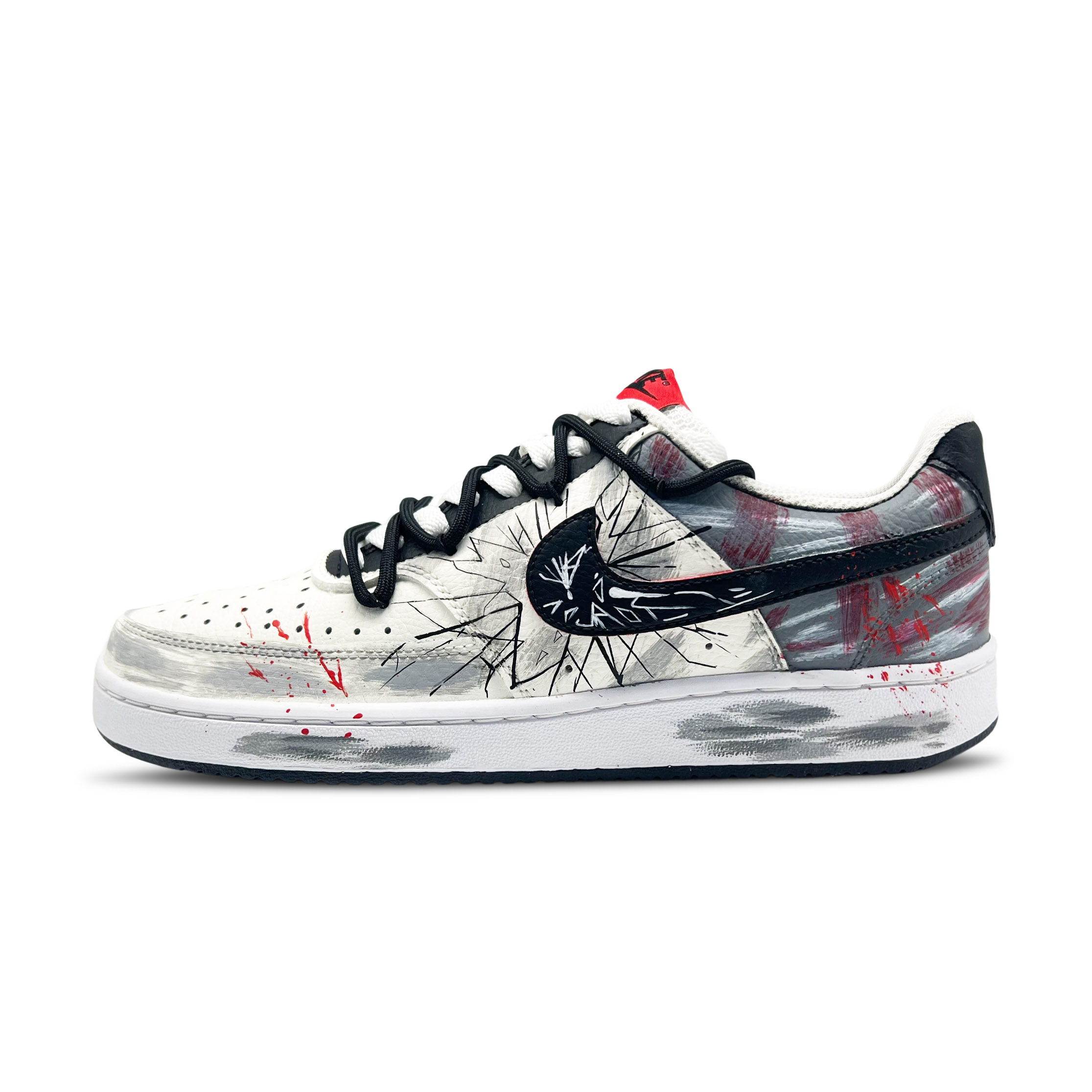 

Nike Кроссовки Court Vision 1 Unrestrained Moments с низким верхом, устойчивые к истиранию, для скейтбординга, мужские, белые, серые