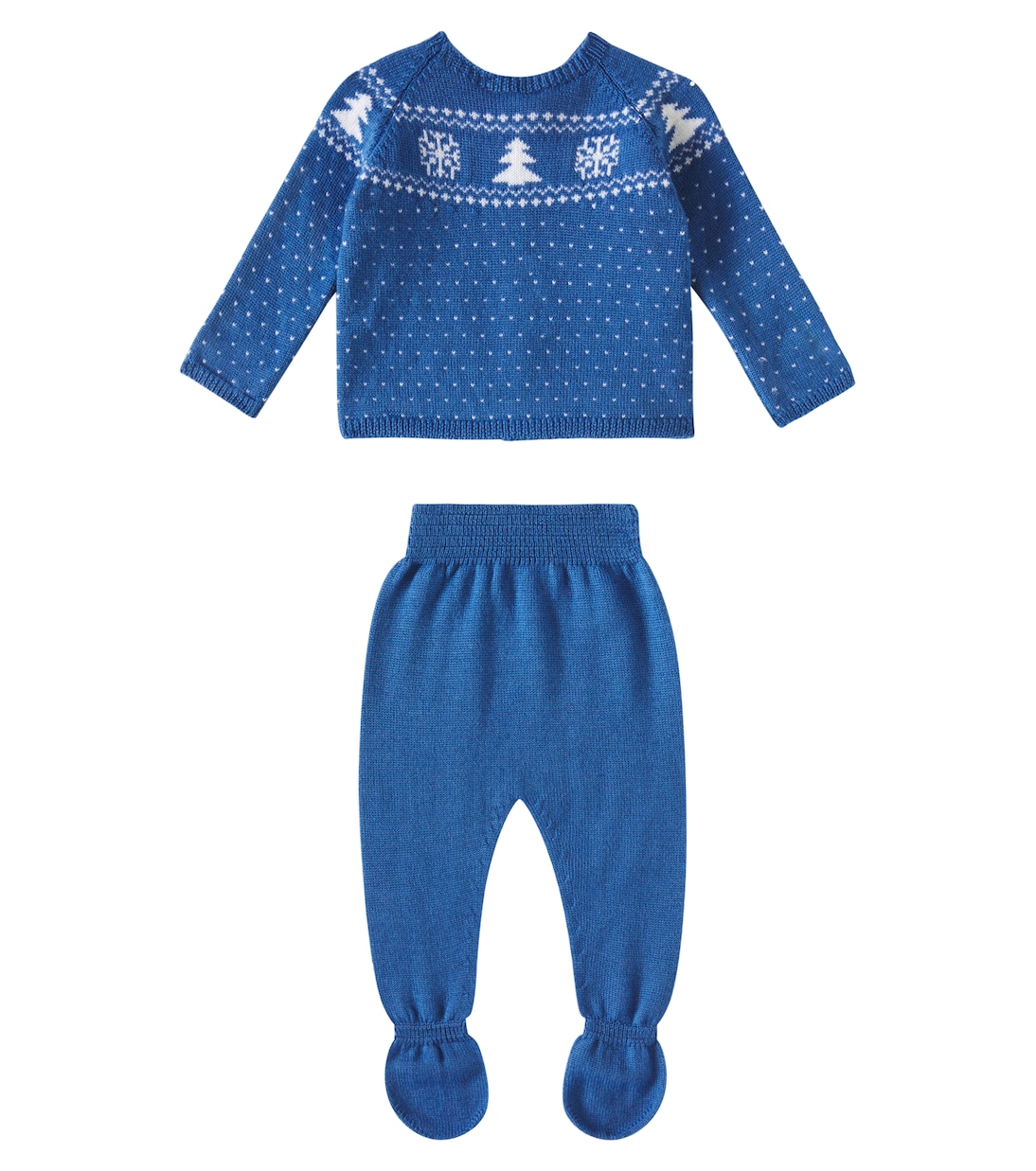 

Комплект из шерстяного свитера и штанов Baby Vincente La Coqueta, Petrol Blue