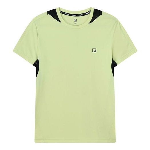 

Футболка logo letter printing round collar male yellow Fila, желтый
