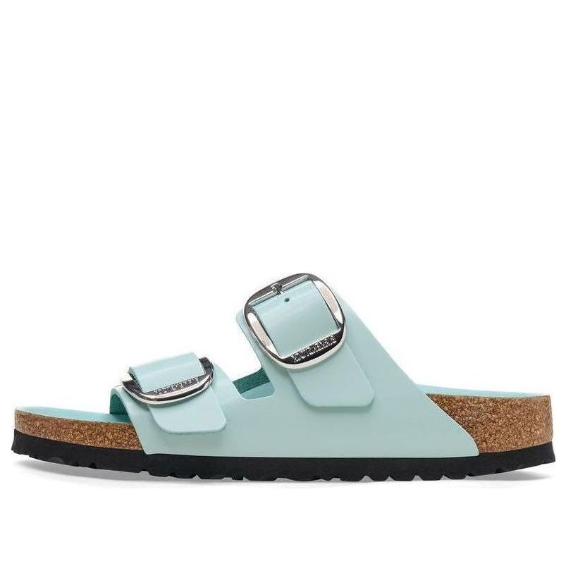Тапочки (WMNS) Birkenstock Arizona Big Buckle Nubuk Leather Narrow Fit 'Teal' 1026495