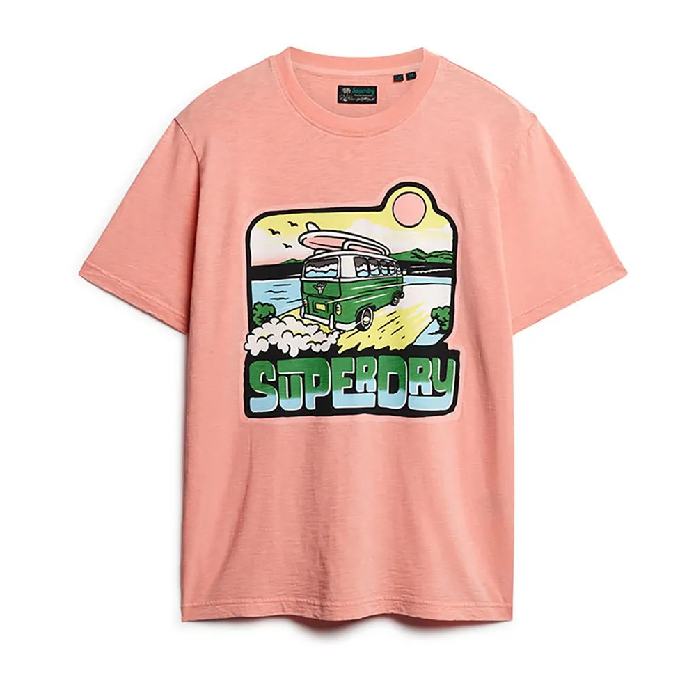 Футболка Superdry Neon Travel Graphic Loose, оранжевый — фото 2