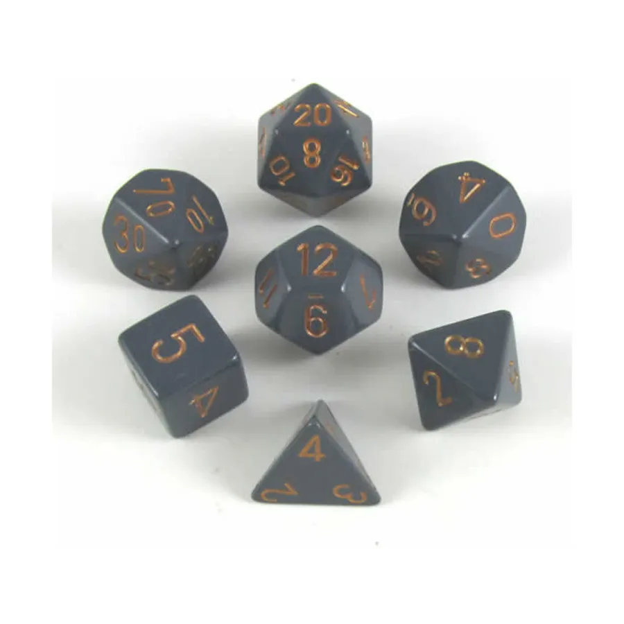 

Полисетка темно-серого цвета с медью (7), Dice - Opaque - Poly Sets (Chessex)
