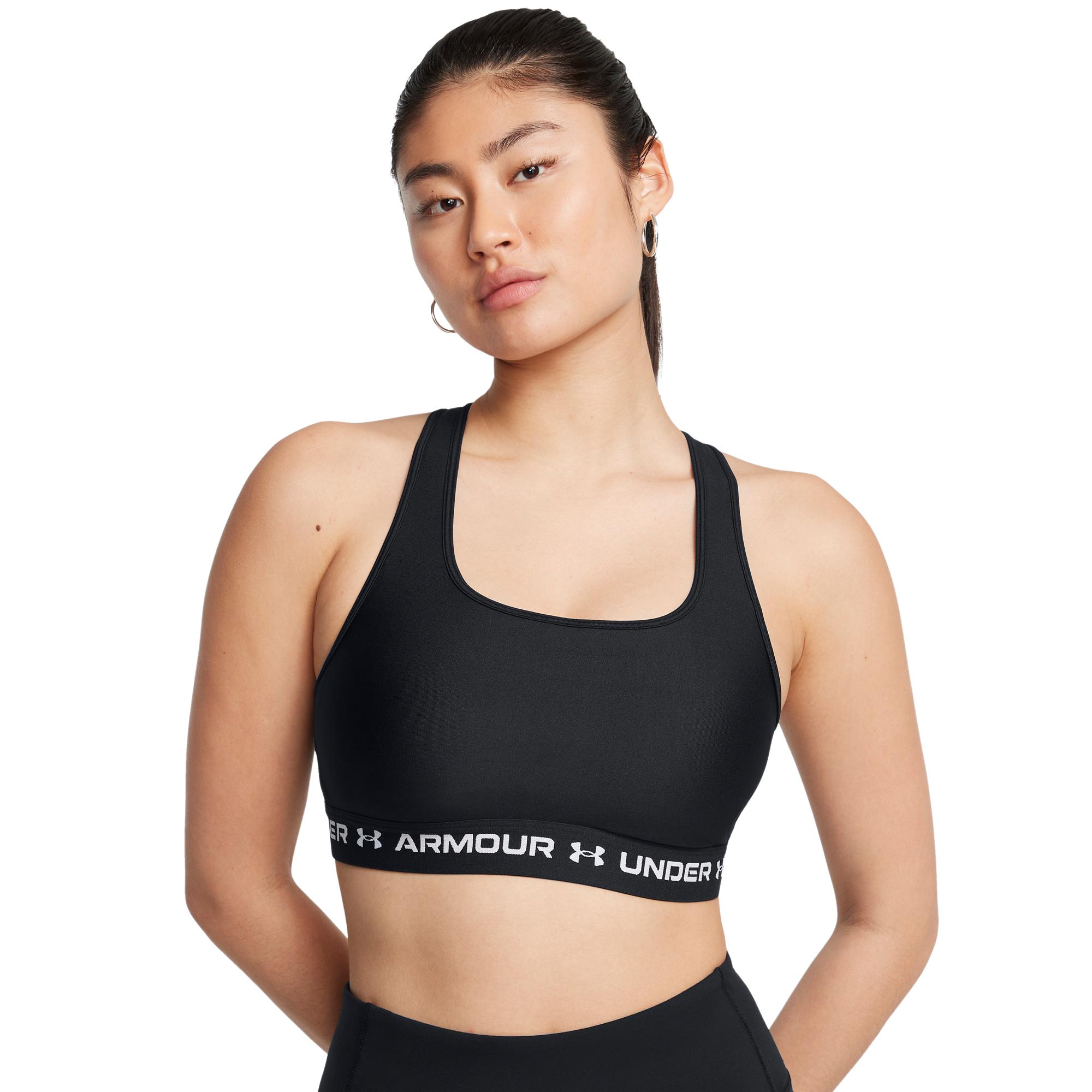 

Женский спортивный бюстгальтер средней высоты с перекрестной спинкой Under Armour, Black/White