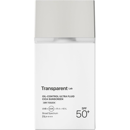 

Солнцезащитный крем Oil Control Ultra Fluid Cica Sunscreen – Гибридная защита от солнца Transparent Lab