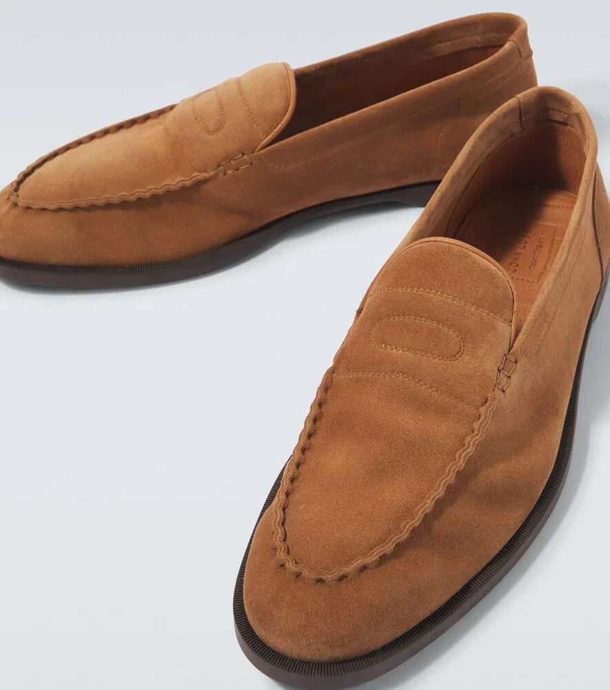 Замшевые лоферы Pace John Lobb, коричневый — фото 3