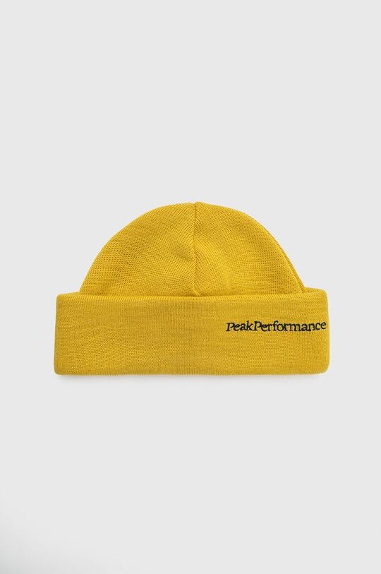 

Шерстяная шапка Peak Performance, желтый