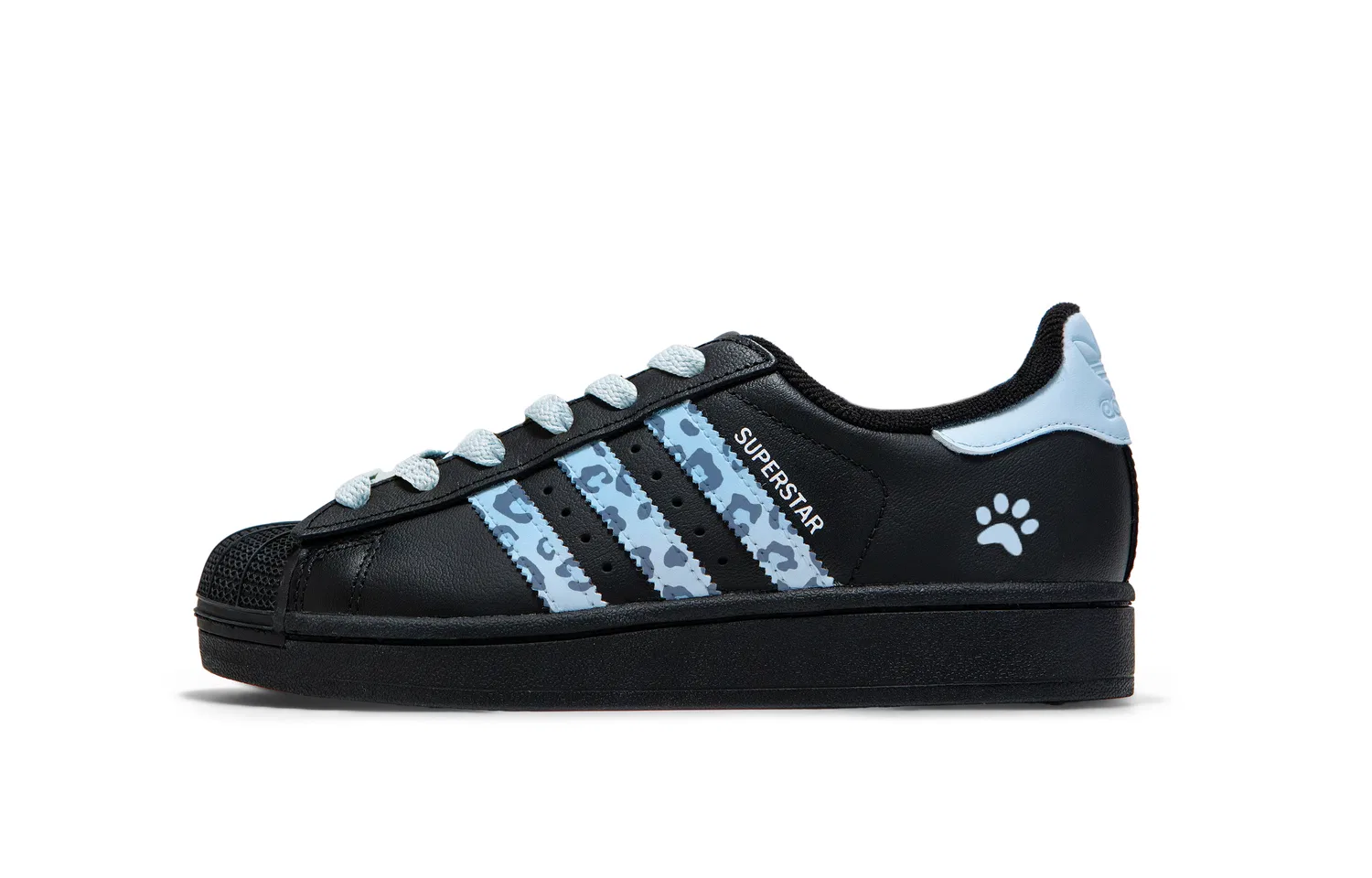Кеды Superstar 2 Leather Low Top Adidas Originals Black Blue — фото 3