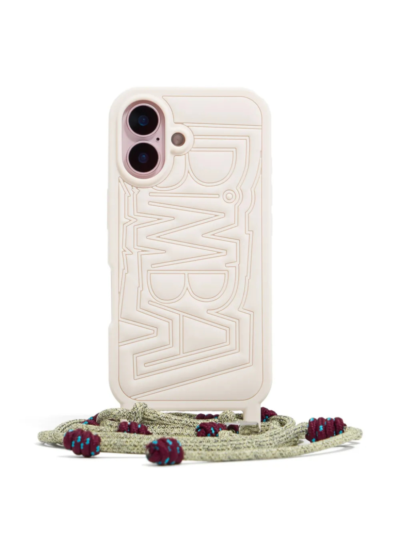 

Bimba y Lola чехол для iPhone 16 с тисненым логотипом, нейтральный