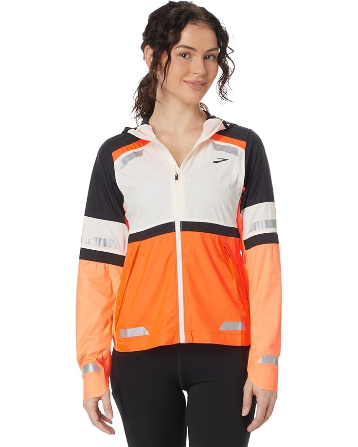 

Куртка Brooks Run Visible Jacket, цвет Ecru/Fluoro Flash/Black