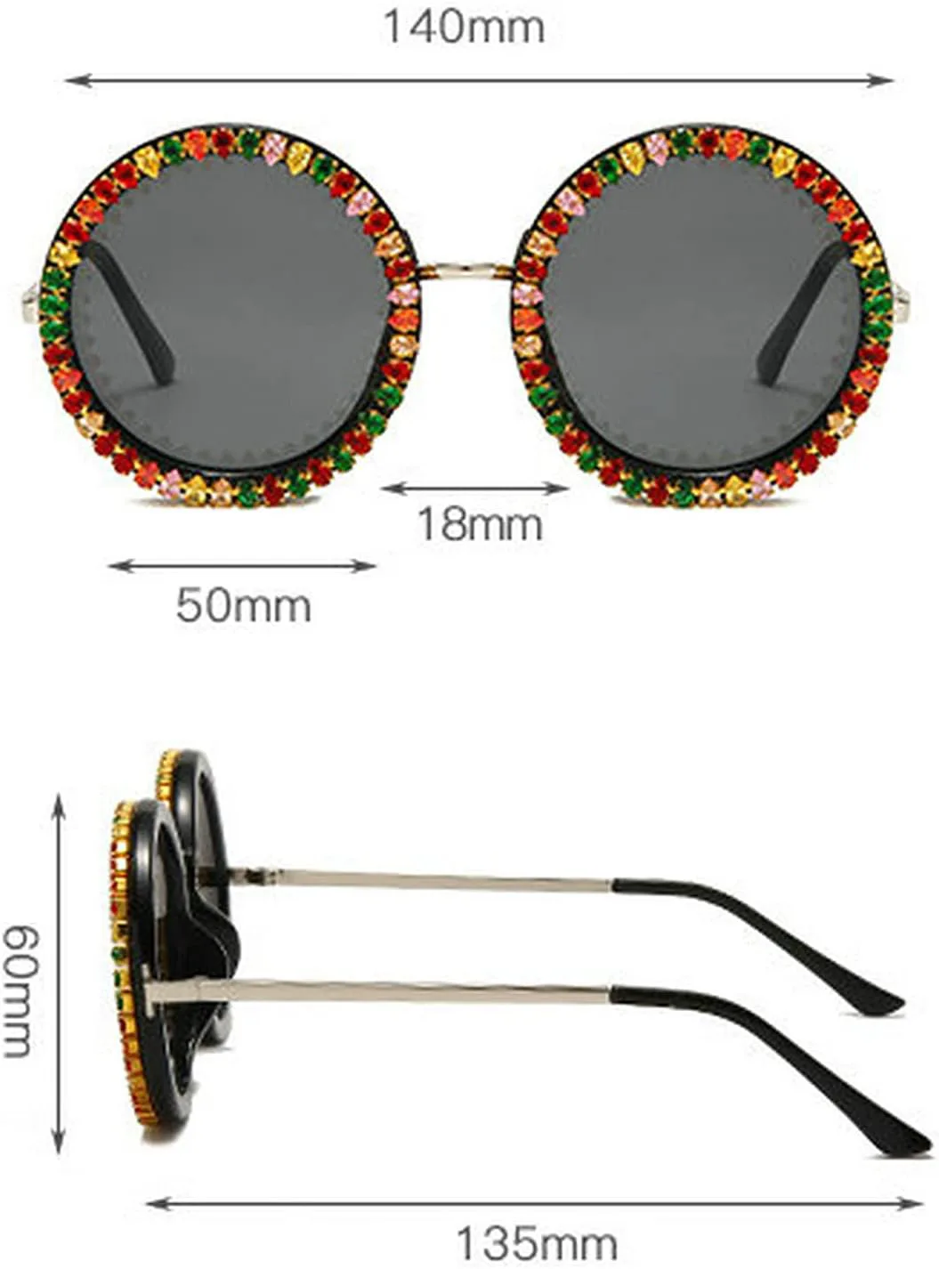 

Солнцезащитные очки COTIA с круглыми бриллиантами для женщин, модные солнцезащитные очки с цирконами, круглая оправа, для уличной стрельбы, зеркальные очки, Purple