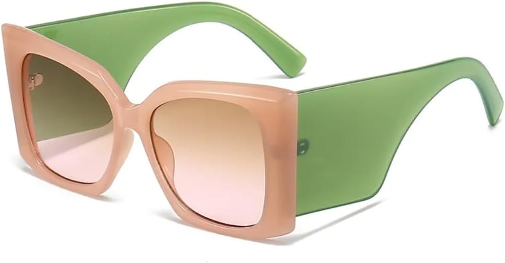 

Женские солнцезащитные очки большого размера, мужские очки с широкими дужками, мужские солнцезащитные очки, женские ретро-очки класса люкс с защитой от УФ-излучения UV400 SZVVBKK, Pink