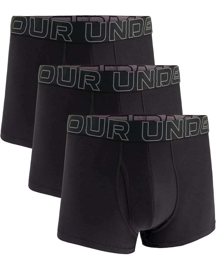 

Боксеры Under Armour 3-Pack Performance Tech Solid 3" Boxer Briefs, черный