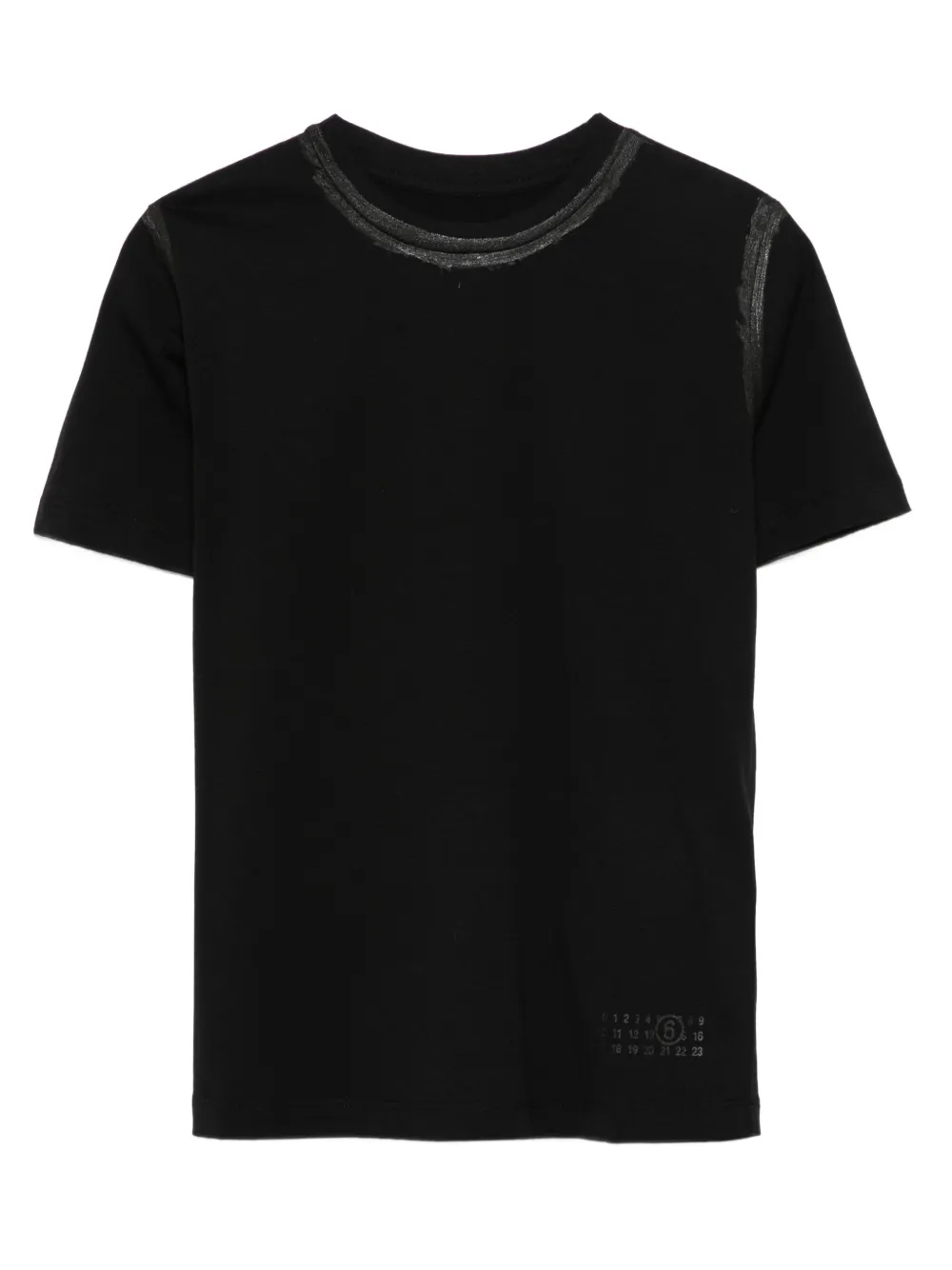 

Футболка с цифровым принтом логотипа MM6 Maison Margiela Kids, черный