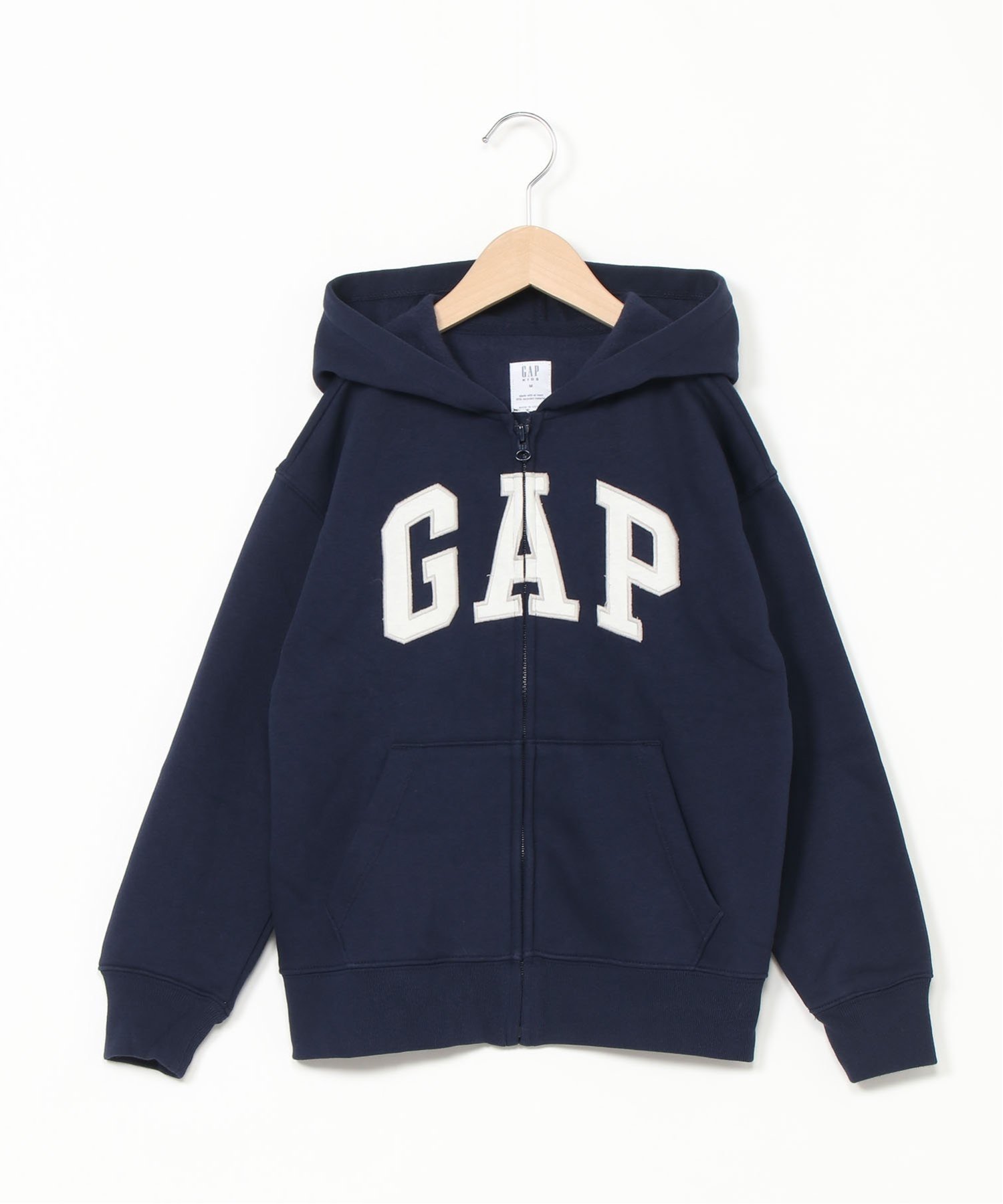(K) Свободная толстовка на молнии с логотипом GAP (детская), TAPESTRY_NAVY — фото 2