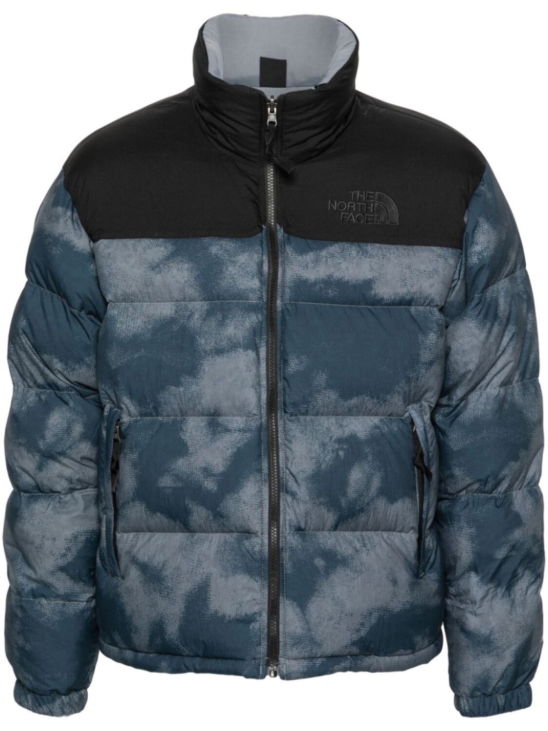 

The North Face пуховик с вышитым логотипом, синий
