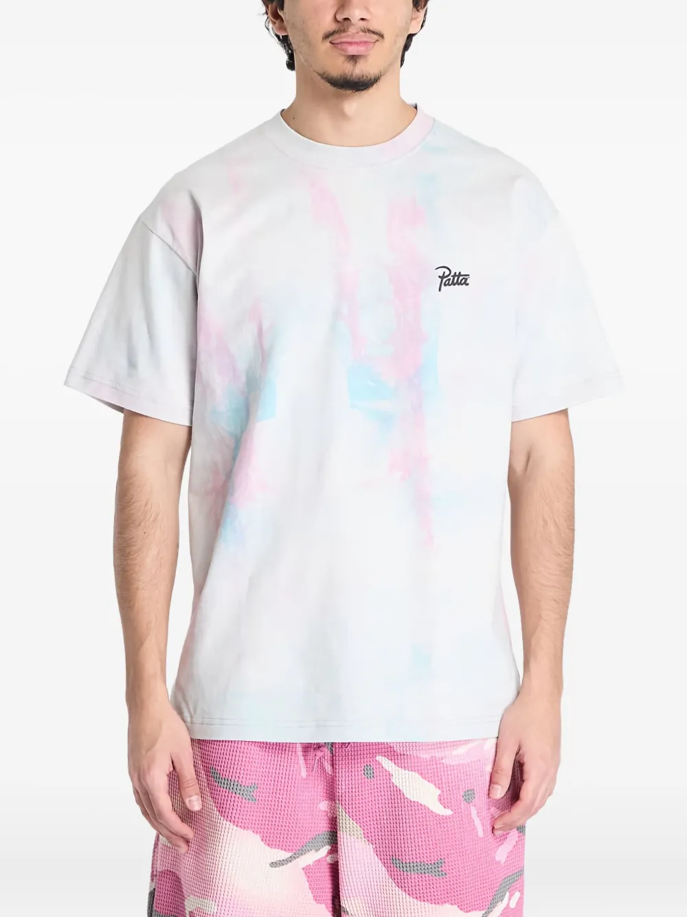 

Футболка с эффектом тай-дай Dream Patta, белый