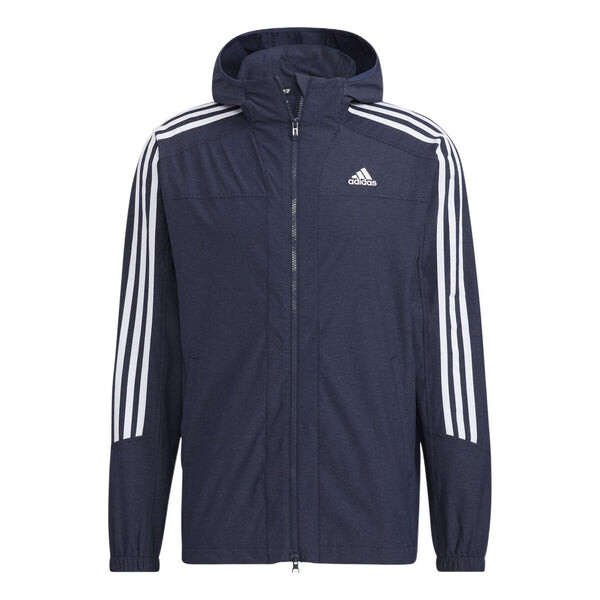 

Куртка Men's adidas Contrasting Colors Stripe Sports Hooded Jacket Legendary Ink Blue, синий