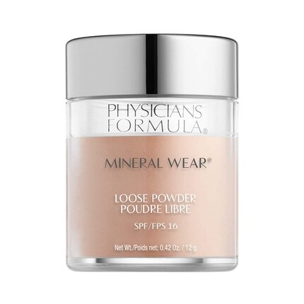 

Mineral Wear Рассыпчатая пудра Spf 15 Натуральная минеральная пудра Полупрозрачная светлая 12G, Physicians Formula