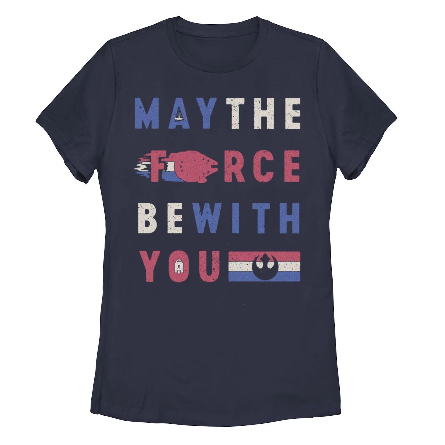 

Футболка с патриотическим рисунком Disney's Star Wars Juniors "May The Force" Licensed Character