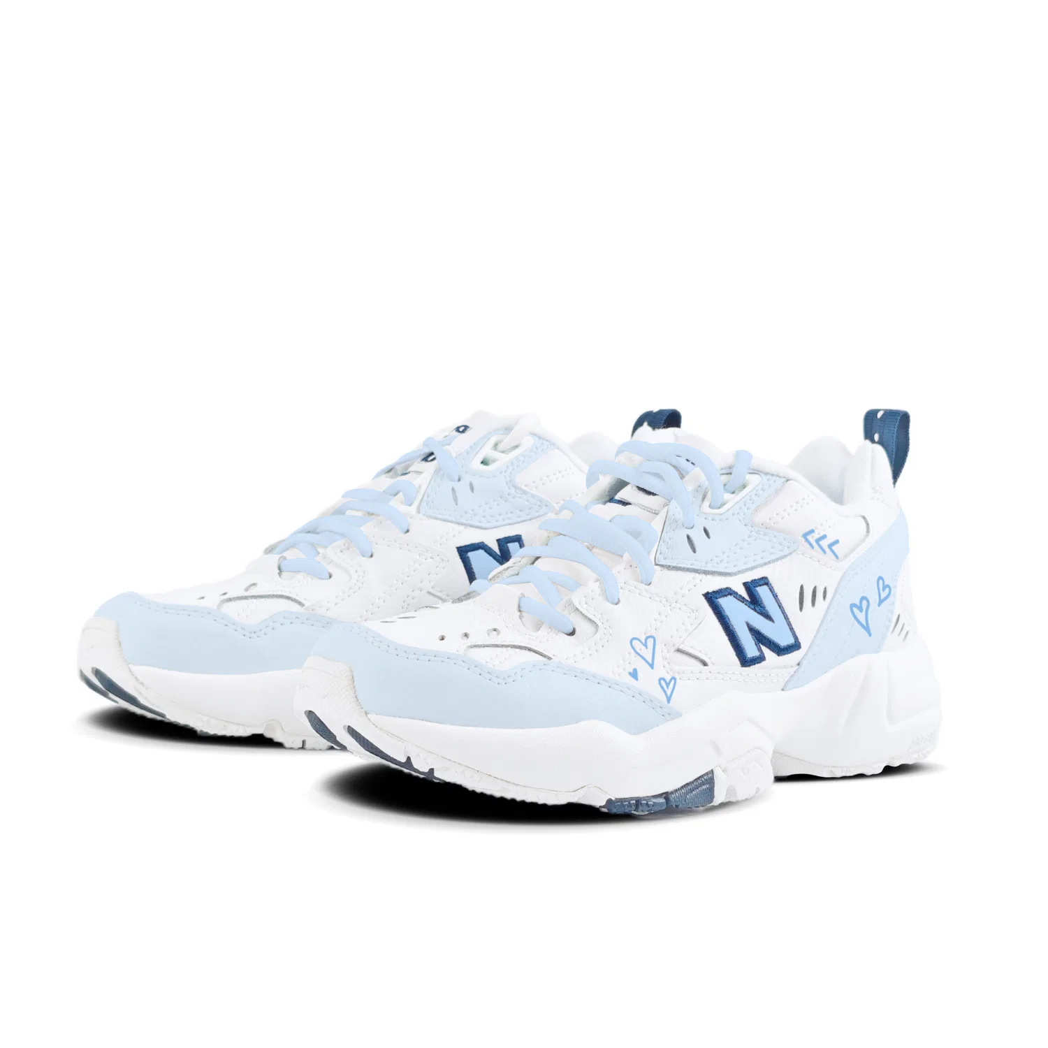 Кроссовки тренировочные Blue Heart New Balance белые — фото 4