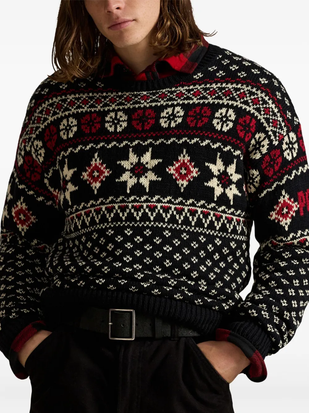

Свитер с узором фэр-айл POLO RALPH LAUREN, черный