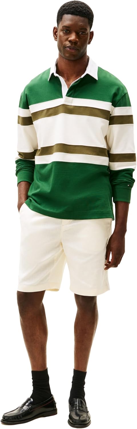 Мужские летние льняные шорты Tommy Hilfiger 10 дюймов свободного кроя, Calico — фото 3